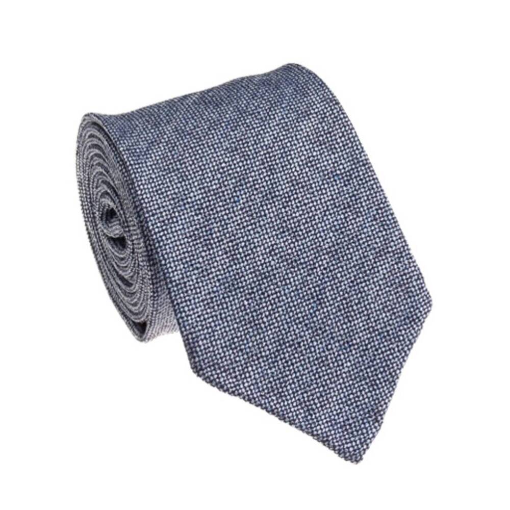 NEW GEOFF NICHOLSON men's silk & linen tie in blue
